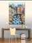 Kanvas Tablo Renkli Evler ve Origami Tekneler 70X100 cm 2