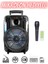 Büyük Speaker Bluetooth Hoparlör Parti Karaoke Mikrofonlu Ses Bombası 26CM Işıklıö8inç Aux/fm/usb/sd 1