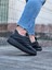 J094 Bağcıklı Ortopedik Taban Erkek Sneaker Günlük Ayakkabı St Siyah 4