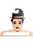 C Chaplin Di̇ji̇tal Baskili Buti̇k Ahşap Elbi̇se Askisi 2