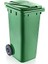 SY-6506 Eko Tekerlekli Kapaklı Plastik Çöp Konteyneri 120 Lt Yeşil 1