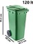 SY-6506 Eko Tekerlekli Kapaklı Plastik Çöp Konteyneri 120 Lt Yeşil 2