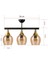 Üçlü Ufo Sarkit Avi̇ze Si̇yah Bal Rengi̇ Camli Gold Huni̇ 2