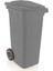 SY-6506 Eko Tekerlekli Kapaklı Plastik Çöp Konteyneri 120 Lt Gri 1