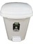 Polytime 12 Litre Basmalı Pedallı Çöp Kutusu Kovası / Çıkarılabilir Iç Kovalı - Beyaz - 34X27X27 Cm. 1