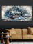 Kanvas Tablo Dumanlar Arasında Buharlı Tren 70X140 cm 1
