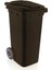 SY-6506 Eko Tekerlekli Kapaklı Plastik Çöp Konteyneri 120 Lt Siyah 1