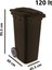 SY-6506 Eko Tekerlekli Kapaklı Plastik Çöp Konteyneri 120 Lt Siyah 2