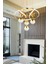 Luxury LED Avize Kumandalı 3 Renk Modern Sarkıt Kristal Taşlı LED Avize Gold Sarı 1