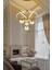 Luxury LED Avize Kumandalı 3 Renk Modern Sarkıt Kristal Taşlı LED Avize Gold Sarı 4