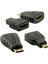 1.5 M 1.4V 3D HDMI Kablo Mini Micro Uç 3in1 Çevirici Dönüştürücü Adaptör Kablosu 2