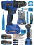 Böhr 58V 5AH Darbeli Metal Şanzıman 32 Parça Full Set Blue Çift Akülü Şarjlı Vidalama Matkap 1