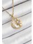 Zirkon Taşlı Kutup Yıldızlı Hilal Model Gold Renk Kadın Kolye - EBJ250711W36508 1