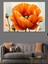 Turuncu Gelincik Çiçek Açıyor Dekoratif Kanvas - Mdf Ahşap Tablo 35X50 cm 3