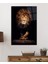 Aslan Hayvan Portresi Uv Baskılı Cam Tablo, Ev ve Ofis Duvar Dekoru Hediyelik 46X71 cm 1