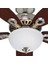 Builders Deluxe Fırçalanmış Nikel - 132 cm - Çukur Tabak Aydınlatmalı Tavan Vantilatörü 3