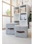 Keçe Dolap Içi Organizer Takı, Makyaj, Banyo, Ofis Düzenleyici Kapaklı Saklama Kutusu 25X25X25 cm 2