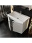Mimoza 80 cm Mdf,lavabolu,aynalı Banyo Dolabı Seti,seramik Lavabo Dahil Beyaz Mdf 2