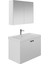 Mimoza 80 cm Mdf,lavabolu,aynalı Banyo Dolabı Seti,seramik Lavabo Dahil Beyaz Mdf 4