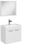 Ece Rubino Beyaz 60 cm Kare Lavabolu Banyo Dolabı 2