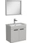 Ece Rubino Beyaz 60 cm Kare Lavabolu Banyo Dolabı 4