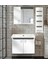 Yıldız 80 cm Komple Mdf Banyo Dolabı, Seramik Lavabolu, Raflı Banyo Dolabı Seti 1