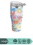 590ML Desenli Pipetli/pipetsiz Çift Kullanım Tumbler Kahve Bardağı/mug Paslanmaz Çelik Termos Flower 3