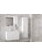 Estella-Oa Beyaz 80 cm + 35 cm Mdf-Aynalı Boy Dolaplı-Lavabolu Banyo Dolabı 4