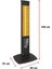 Nobility 2500 Watt Kule Tip Elektrikli Infrared Dik Isıtıcı Karbon Soba (Siyah) 6