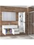 Esen Beyaz 100+35 cm Boy Dolaplı Lüx Banyo Dolabı Takımı 2