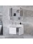 Home Asya 80 cm Mdf Banyo Dolabı Seti Beyaz 80 cm 2