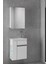 Miniço-Raflı Ebeveyn 50 cm x 32 cm Ayna Dolaplı Lavabolu Mdf Banyo Dolabı Seti 1