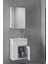 Miniço-Raflı Ebeveyn 50 cm x 32 cm Ayna Dolaplı Lavabolu Mdf Banyo Dolabı Seti 2
