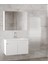Estella-Ea Beyaz 80 cm Mdf-Ayna Dolaplı, Seramik Lavabolu Banyo Dolabı Takımı 1