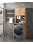 Çamaşır Makinesi Üstü Banyo Dolabı Rafı Kapaklı 1