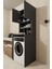 Çamaşır Makinesi Dolabı Hayzum 180*066*55 Banyo Kiler Dolabı Antrasit 1