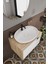 Banyo Gül Beyaz 70 cm Banyo Dolabı Ayna Lavabo 2