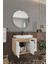 Banyo Gül Beyaz 70 cm Banyo Dolabı Ayna Lavabo 4