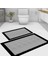 Kazayağı Desen Banyo Paspası, Gri Siyah Paspas, Kaymaz Taban Klozet Takımı, Dekoratif Paspas, 60X100 cm 1