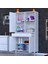 Afra 100X173X32,5 cm 1 Çekmece 3 Kapak 3 Raf 6 Bölme Çok Amaçlı Banyo & Mutfak Dolabı 3