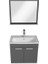 Rubino Banyo Dolabı Beyaz - Antrasit 60 cm 2