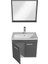 Rubino Banyo Dolabı Beyaz - Antrasit 60 cm 4
