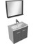 Rubino Banyo Dolabı Beyaz - Antrasit 60 cm 5