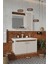 Banyo Selvi 80 cm Demonte Banyo Dolabı Aynalı Dolaplı Üst Dolap Lavabo 3