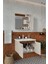 Banyo Selvi 80 cm Demonte Banyo Dolabı Aynalı Dolaplı Üst Dolap Lavabo 4
