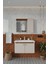 Banyo Selvi 80 cm Demonte Banyo Dolabı Aynalı Dolaplı Üst Dolap Lavabo 5