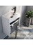 Yedisu 45 cm Parlak Siyah Mini Banyo Dolabı Takımı 2