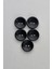 Küçük Boy Delikli Çanak Siyah Hırka Çeket Yelek Düğmesi 5 Adet 1