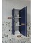 Erguvan Laci̇vert Demonte 120 cm Banyo Boy Dolabi 2