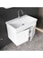 Deniz 80 cm Lavabolu, Aynalı Banyo Dolabı, Lavabo Dahil, Boy Dolabı Dahil, Beyaz 4